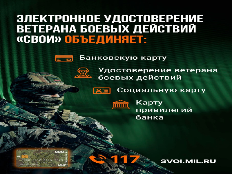 Во исполнение поручения Президента Российской Федерации Минобороны России совместно с банками-партнерами реализует проект по внедрению электронного удостоверения ветерана боевых действий в субъектах Российской Федерации.